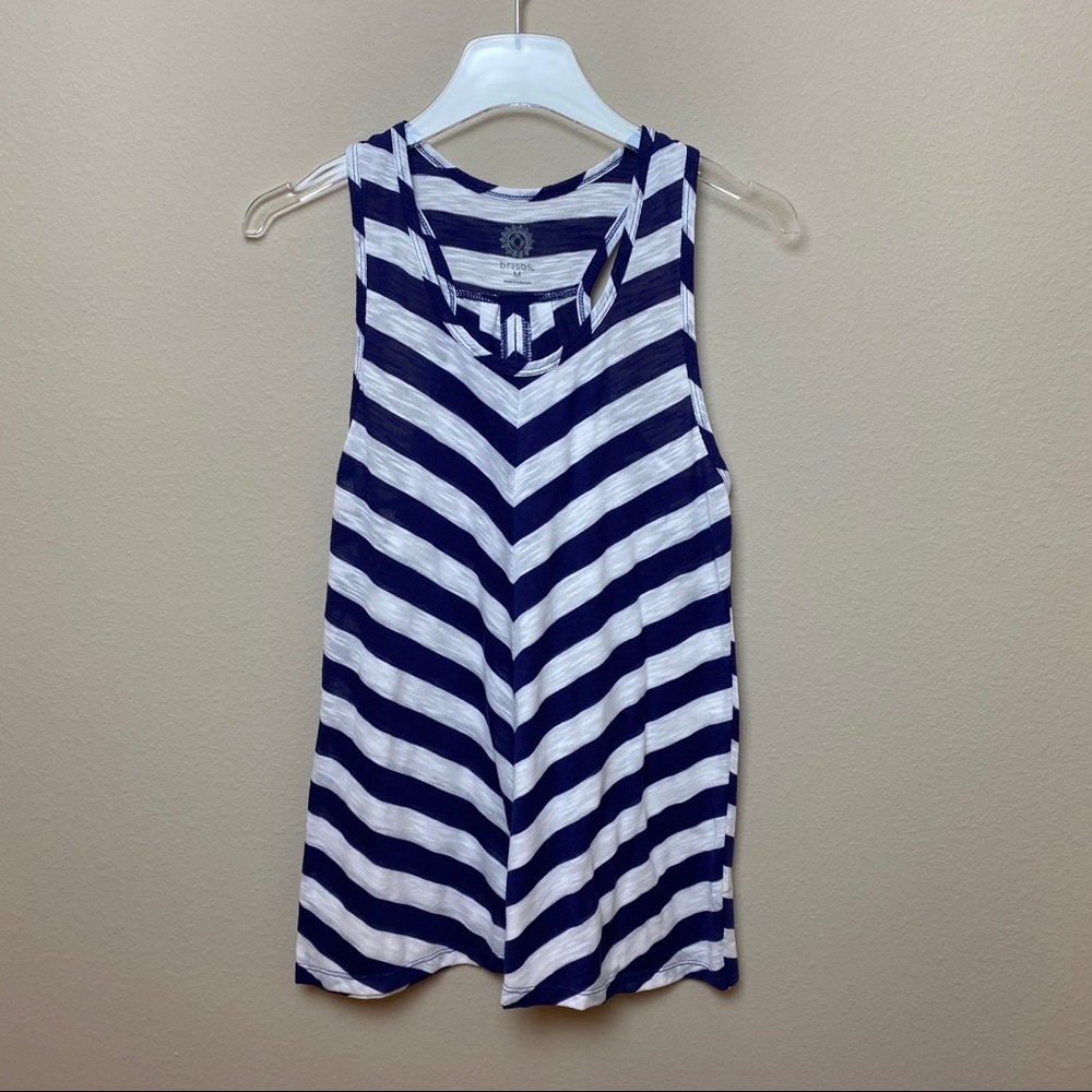 Brisas | Blue and White Stripe Tank